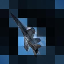 The plane with attention values overlaid